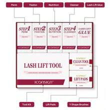 Iconsign睫毛燙套裝自然捲曲,附有迷你睫毛捲曲器的睫毛提拉套裝,睫毛層壓套裝 - 粉色 - 查看 4