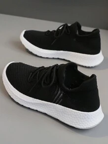 2024年春夏新款女式增高透氣跑步鞋,跳繩健身房鞋 - 黑色 - 查看 2