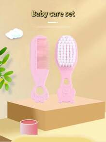 Blue Bear Style Baby Care Set Shampoo PP Soft Hair Comb To Clean The Brush Ringworm - Blue - View 2