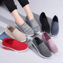 Zapatos Ortopédicos Casuales Con Suela Alta Para Mujer - Azul Marino - Ver 3