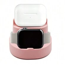 1pc Simple Classic Silicone 3-In-1 Stand Compatible With Apple Watch Charging Stand, Compatible With Apple Watch 38/40/41/42/44/45/49mm, Compatible With Apple Watch Ultra/Se/8/7/6/5/4/3/2/1 Stand For Women And Men