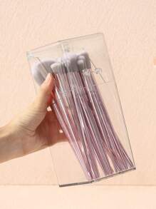 1 pieza Balde de almacenamiento de brochas de maquillaje transparente, decoración para habitación, hogar, dormitorio, baño, casa, habitación rosa, sala de estar, artículos de viaje, bolsa de regalo, regalos para mamá, papá, hombres, amigos, maestro, cumpleaños, boda, escritorio, estantes, accesorios, cajas de regalo, regalo divertido, almacenamiento, soporte para brochas de maquillaje, decoración de habitación, bolsas, bolsa de maquillaje, tocador, viaje, bolsa de maquillaje, artículos esenciales de viaje, organizador, almacenamiento, artículo esencial de viaje, organizador de maquillaje, bolsas de maquillaje, organizador de maquillaje, organizador, bolsa de aseo, organizador de escritorio, bolsa de cosméticos, bolsa de maquillaje, organizar maquillaje, accesorios de tocador, bolsa de maquillaje, bolsas de maquillaje, joyero, bolsa, soporte para brochas de maquillaje, soporte para brochas, organizador de perfumes, bolsa, regalos para mujeres, regalos de Navidad, ideas de regalo para mu - transparente - Ver 7