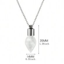 1入diy水滴可開啟的鏈子項鍊,男女適用的水晶香水瓶血瓶吊墜頸帶珠寶項鍊