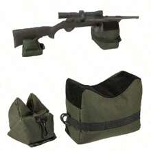 2pcs/Set Shooting Rest Bags,Front Rear Bag Combo Front Back Sandbag Shooting Rest Support Bag For Hunting,Durable Waterproof Oxford Shooting Rest Bag For Rifles - Portable Hunting And Shooting Rifle Bag With Sandbag Support - Army Green - View 1