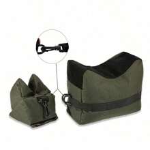 2pcs/Set Shooting Rest Bags,Front Rear Bag Combo Front Back Sandbag Shooting Rest Support Bag For Hunting,Durable Waterproof Oxford Shooting Rest Bag For Rifles - Portable Hunting And Shooting Rifle Bag With Sandbag Support - Army Green - View 2