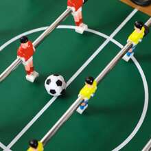 Calcio Balilla Pieghevole Compatto in Legno, Biliardino Salvaspazio con 6 Aste, 18 Giocatori e Segnapunti, 69x37x70cm - Beige - Visualizzare 4