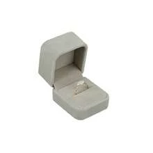 Caja de regalo para anillos boda , Caja de compromiso, Caja de recuerdo, Anillo de fotos nupcial - Gris - Ver 2