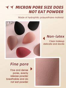 8PCS Makeup Sponge,Suitable For Cream & Powder Concealer, Loose Powder Makeup Applicator - Multicolor - View 4