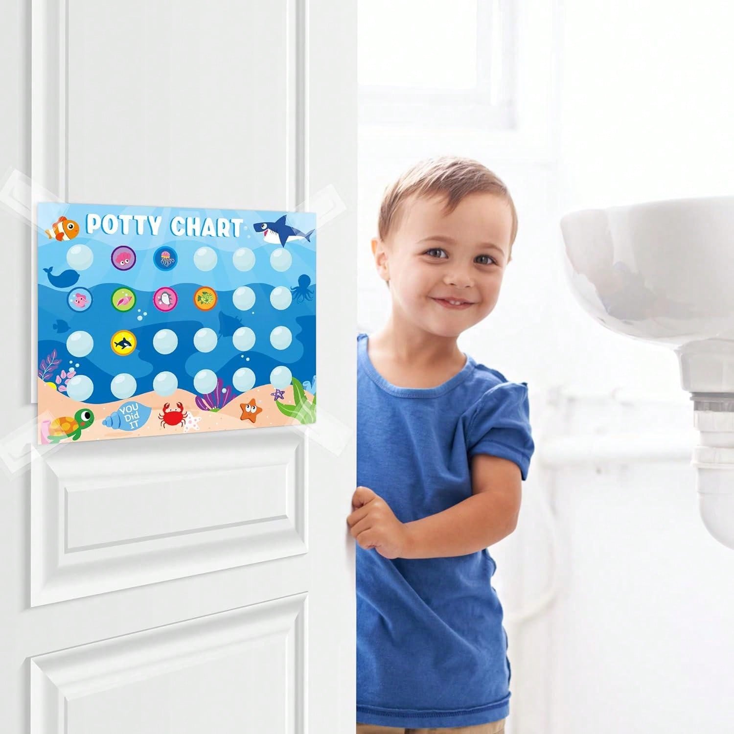 15Pcs Race Car Marine Animal Theme Potty Training Chart For Toddlers 15pcs-race-car-marine-animal-theme-potty-training-chart-for-toddlers