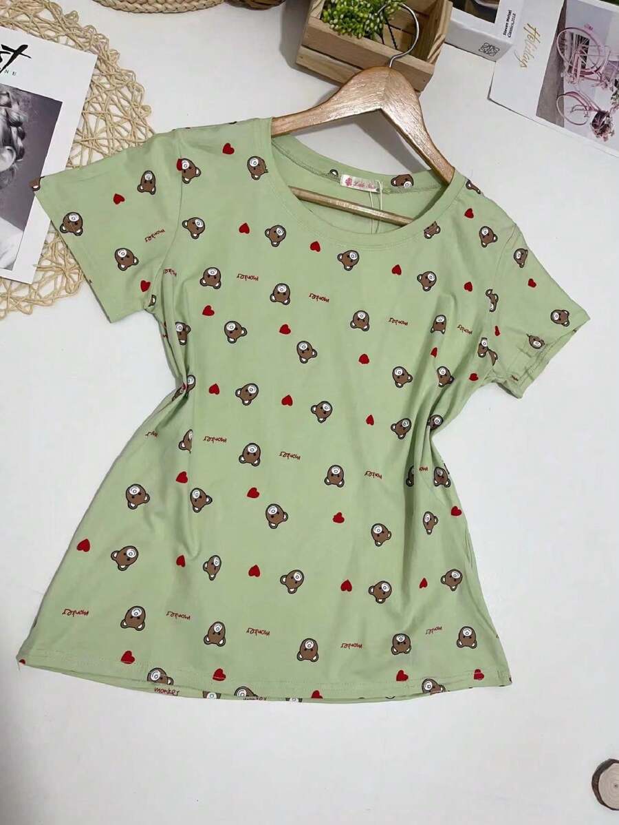 Women T-Shirts - Màu xanh chanh - Xem 1