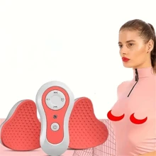 Electric Breast Massager Vibrating Breast Massage Device, Intelligent Chest Massager - Pink - View 4