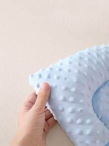 1入組粉色u型絨面寶寶枕,適合新生兒(0-2歲),適用於秋冬季節 - 粉色 - 查看 5