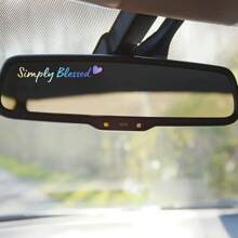 Simply  Car Rearview Mirror Decorative Stickers - White - View 4