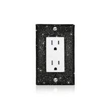 CILIA 1pc Switch Cover Panel Light ,Black Diamond Night, Wall Panel Switch Cover, Gang Toggle,For Home - Black - View 6