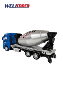 Carro De Construcción De Juguete A Escala 1:32 - Serie Metal Truck  - Con Garra Movible Y Revolvedora - Colores Llamativos Y Divertidos - Tamaño Compacto Y Detalles Realistas