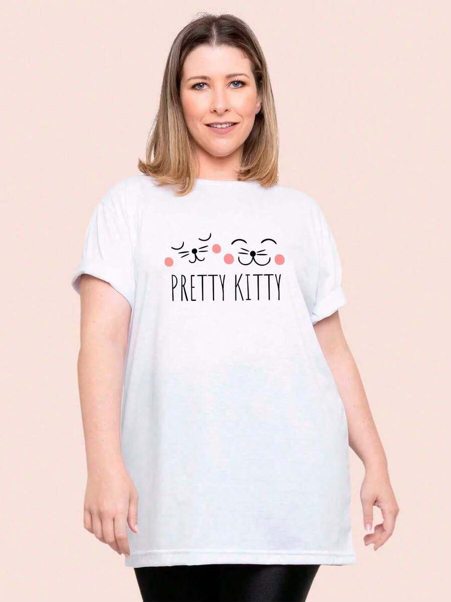 Plus Size T-Shirts - 白色 - 查看 1