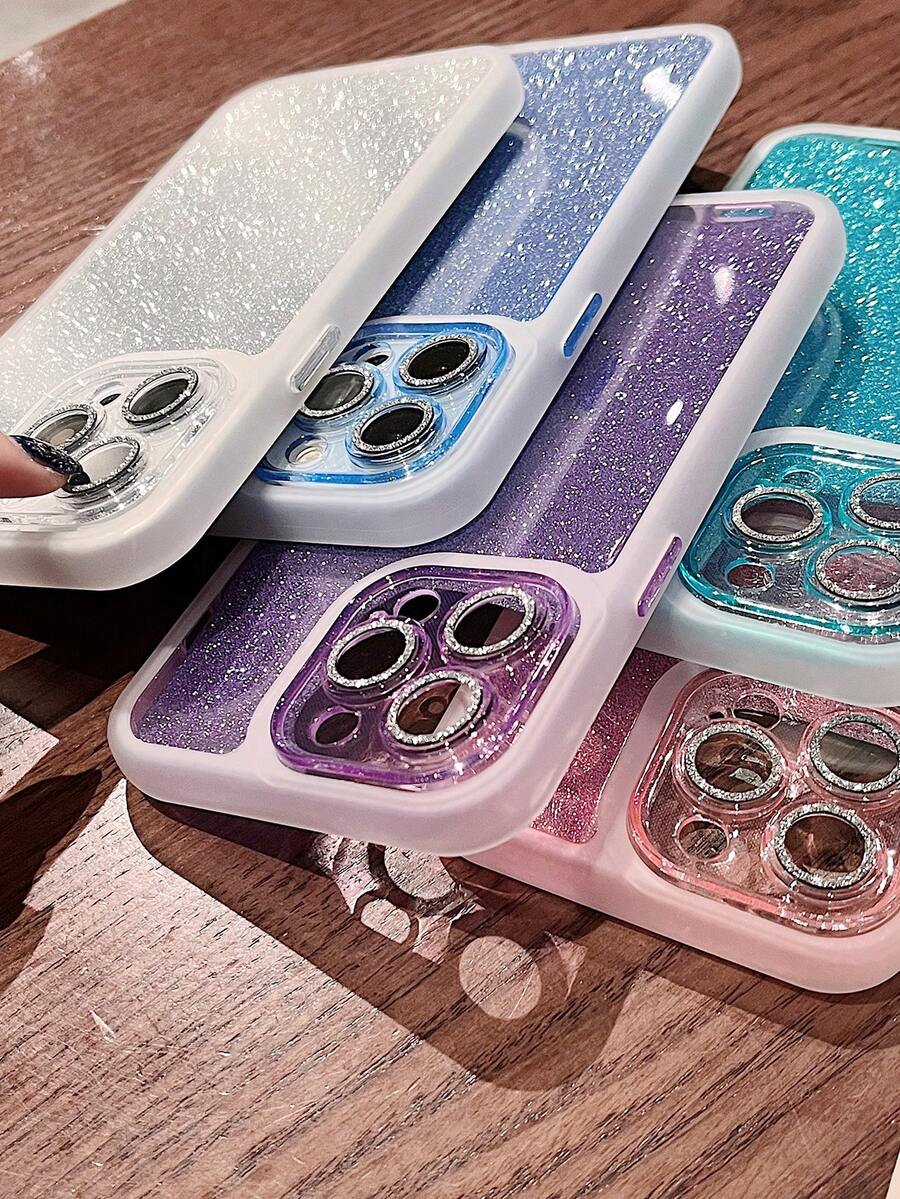 Fashionable And Luxurious Iridescent Sparkle Phone Case With BuiltIn