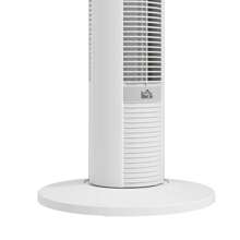 HOMCOM Ventilateur tour, avec télécommande, minuterie 12 heures, mode veille, 3 vitesses, ventilateur oscillant pour maison, chambre à coucher, bureau, blanc - Blanc - Voir 9