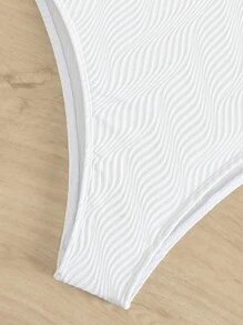 Maillot de bain une pièce slim sexy à texture unie pour l'été