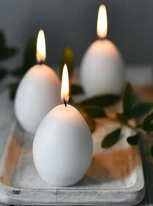 Khuôn nến trứng 3D hình trứng Phục sinh bằng silicon, Khuôn silicon tự làm - trắng - Xem 3