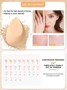 8PCS Makeup Sponge,Suitable For Cream & Powder Concealer, Loose Powder Makeup Applicator - Multicolor - View 6