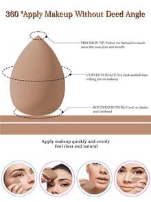 8PCS Makeup Sponge,Suitable For Cream & Powder Concealer, Loose Powder Makeup Applicator - Multicolor - View 5