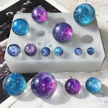 Ball Shaped Resin Molds, Silicone Mold For Making Round Resin Spheres Used In Jewelry Making - White - View 4