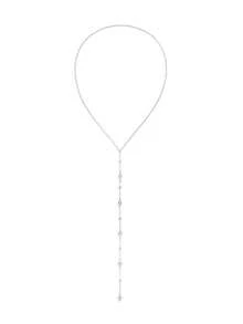 1pc Y-Shaped Simple & Sexy Long Tassel Rhinestone Necklace For Women - Y Shape - View 6