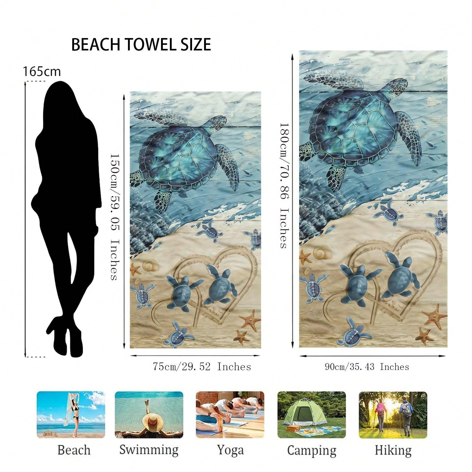 Grande Serviette Plage XXL Loutre Mignonne - Séchage Rapide Absorbante 76x129 Cm