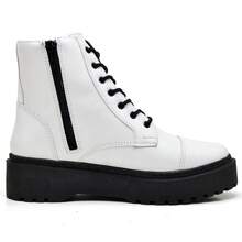 Women Mid-Calf Boots - 白色 - 查看 2