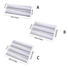 1個銀色法式長棍麵包烤盤,帶有2/3/4條溝槽,碳鋼防粘方便脫模烤模具 - 銀色 - 查看 4