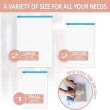 Roll Up Travel Compression Bags No Vacuum Needed For Travel Organizer Packing Travel Accessories Home Packing Organizers Vacuum Storage Bag - Clear - View 2