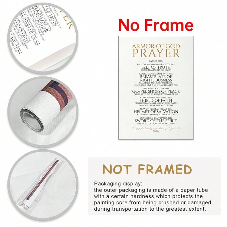 1pc Canvas Poster, Armor Of God, Christian Spiritual Warfare Prayer Wall Art - Victorious Christian Living Quotes, Perfect As Gifts You Wall Art For Living Room, Wall Decor For Bedroom, Home Decor Room Decor, Religion Posters For Room, Bible Home Decor, Vintage Room Decor Aesthetic, Jesus Cottagecore Wall Decor, Bathroom Kitchen ​Bedroom Office Deco - Multicolor - View 10