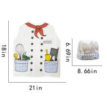 Kids Chef Role Play Costume Dress -Up Set, Pretend Chef Outfit, Chef Costume Toy Set, Christmas Gift 3 4 5 6 Years Old Child And Kids,Halloween Costume Kids,Costume Kids,Halloween Costume For Kids,Santa Costume,Kids Doctor Costume,Costumes For Boys