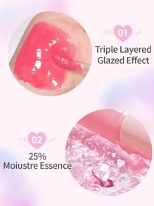 HOLIKA HOLIKA Heart Crush Bare Glaze Tint升级版，6蓬松水润啫喱质地，超轻盈，不粘腻，半透明色，保湿丰盈效果，MLBB色号，日常唇妆，渐变妆效，韩国化妆品，3克/0.1盎司。 - 6 Puffy - 查看 3