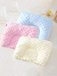 1入組粉色u型絨面寶寶枕,適合新生兒(0-2歲),適用於秋冬季節 - 粉色 - 查看 3
