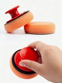 Car Polishing And Waxing Sponge Assisted Handle Sticky Wipe - Orange - View 4