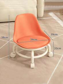 Small Wheeled Ottoman With Swivel Casters, Slouchy People Wheel Sliding And Groove Filling Stool, Home Use Stool, Popular Style - Multicolor - View 4