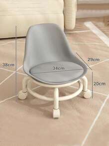 Small Wheeled Ottoman With Swivel Casters, Slouchy People Wheel Sliding And Groove Filling Stool, Home Use Stool, Popular Style - Multicolor - View 5