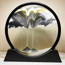 創意家居裝飾流沙沙漏,適用於客廳,辦公室,桌面,書架,豪華藝術沙漏 - 彩色 - 查看 6