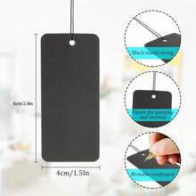 100 Pack Black Tags With String Large Price Tags With Elastic Strings Attached Blank Gift Tags Marking Hang Tags For Clothes And Crafts Display - Black - View 3