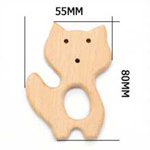 1入組山毛櫸木DIY手工藝材料，裝飾配件 - 米色 - 查看 30