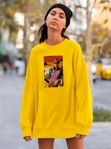 Men Sweatshirts - 黃色 - 查看 4