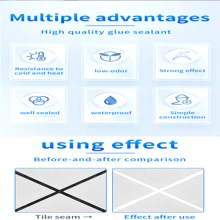 1 件塑鋼膩子美化縫,防水,防黴,廚房,浴室,衛生間,防水膠,用於封邊、修補、填充、止漏 - 白色的 - 查看 7