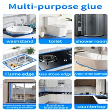 1 件塑鋼膩子美化縫,防水,防黴,廚房,浴室,衛生間,防水膠,用於封邊、修補、填充、止漏 - 白色的 - 查看 3