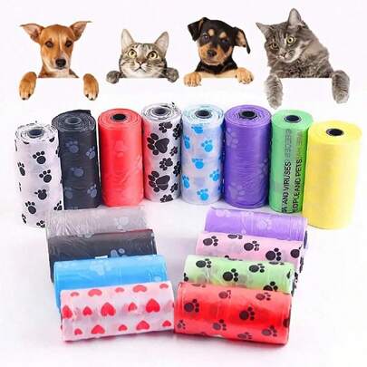 友善防漏寵物廢棄物袋-1/6/8/10/20/30/40/50卷| 厚實，耐用，控臭，衛生食品和寵物清潔必備