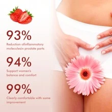 女性陰道保養精油,天然女性護理油,女性酸鹼平衡,消除異味和舒緩,100％天然女性私密去味劑,採用草莓油（1 Fl Oz/30 Ml） - 白色 - 查看 5