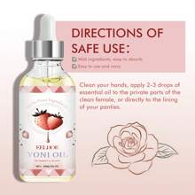 女性陰道保養精油,天然女性護理油,女性酸鹼平衡,消除異味和舒緩,100％天然女性私密去味劑,採用草莓油（1 Fl Oz/30 Ml） - 白色 - 查看 3