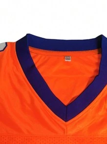 Boyfriend Style Men's Football Jersey For Men Embroidered Breathable Quick Dry For Training Party Daily Outdoor Bobby Boucher #9 The Waterboy Shirt - 橘色 - 查看 5