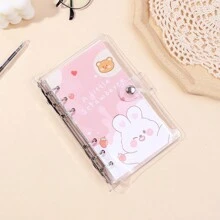 Cute Girl's Planner Set With Removable Pages, Loose-Leaf Notebook, And Hand Account Stationery Notebook With Aesthetic Design - Pink - View 5